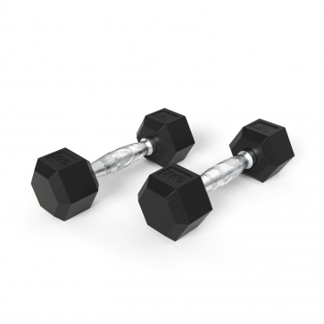 Гантели DFC гексаг. обрезиненная пара DB001-7 кг - 2