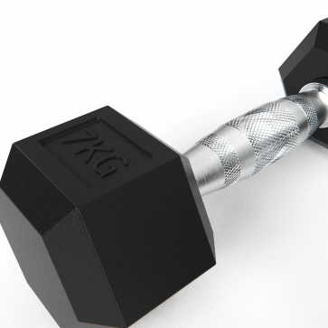 Гантели DFC гексаг. обрезиненная пара DB001-7 кг - 4